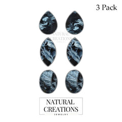 pietersite cab pear earrings