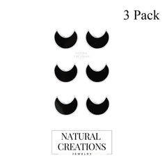 black onyx slice earrings