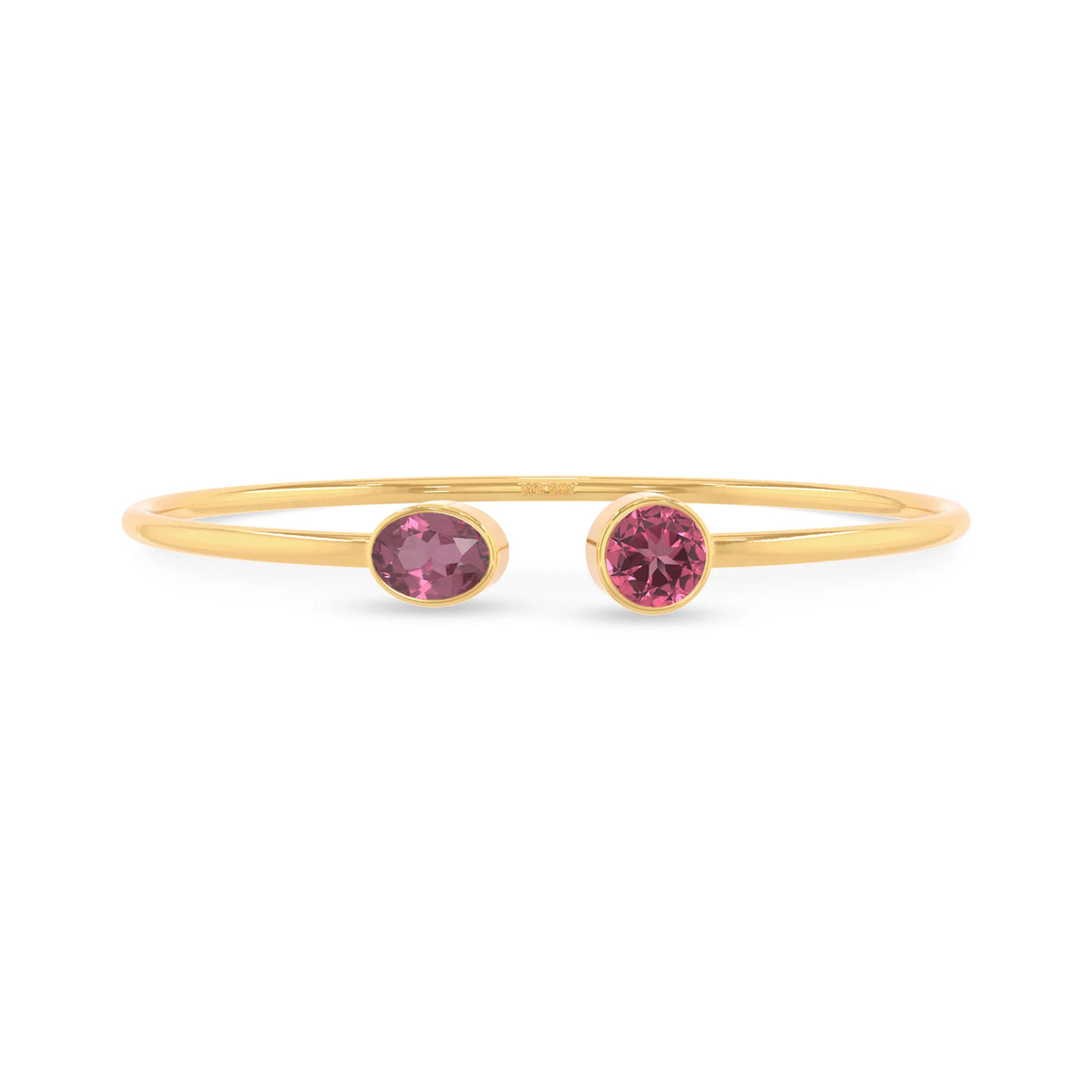 pink tourmaline cut bracelet