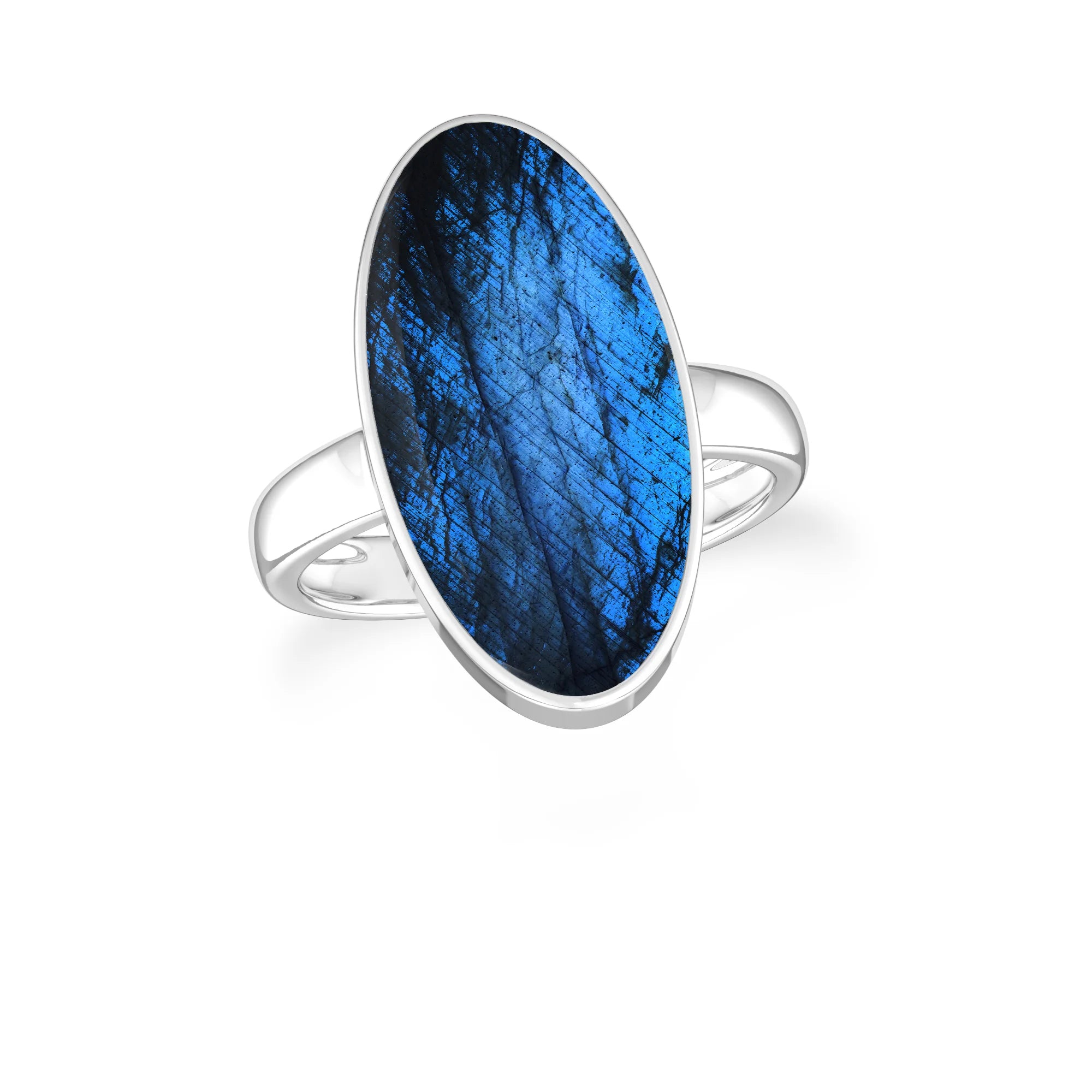labradorite bezel-set ring