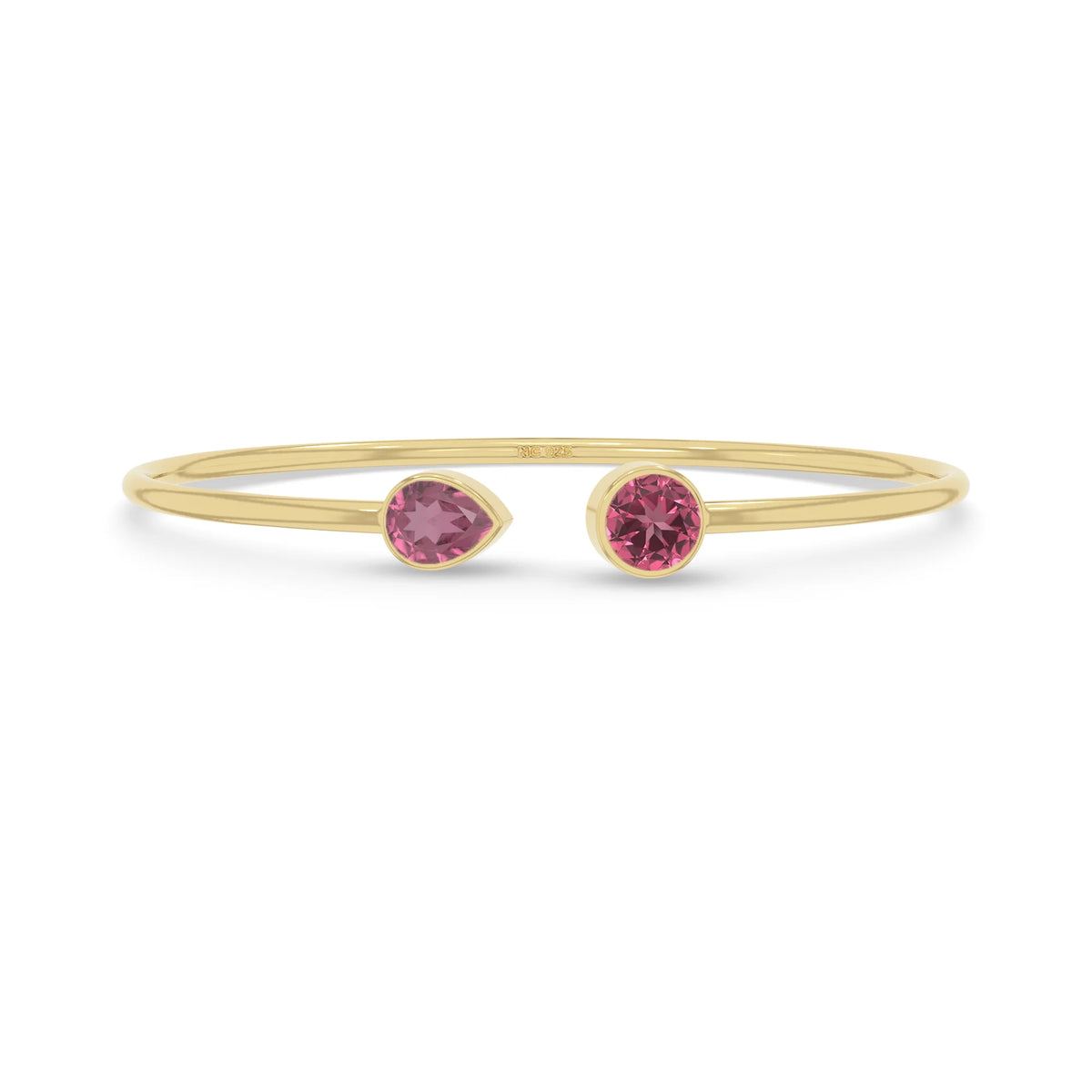 pink tourmaline cut bracelet
