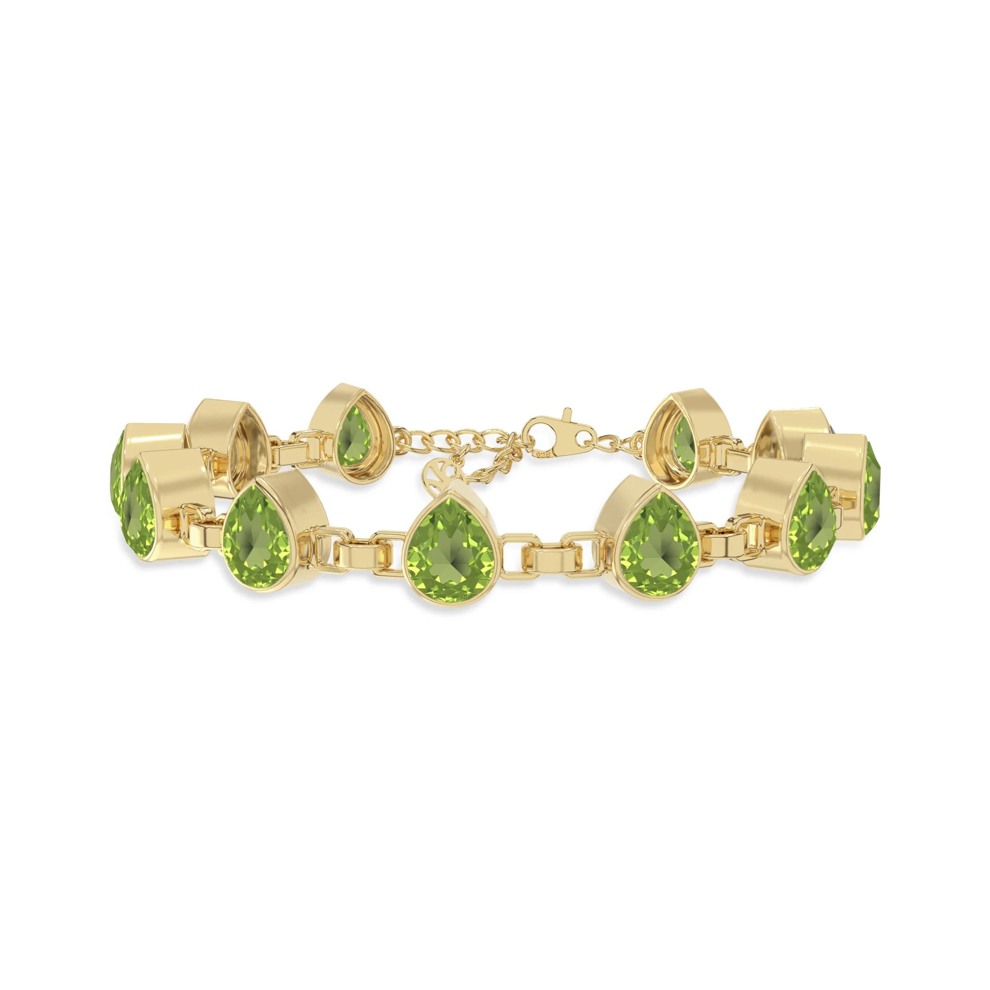 peridot chain bracelet