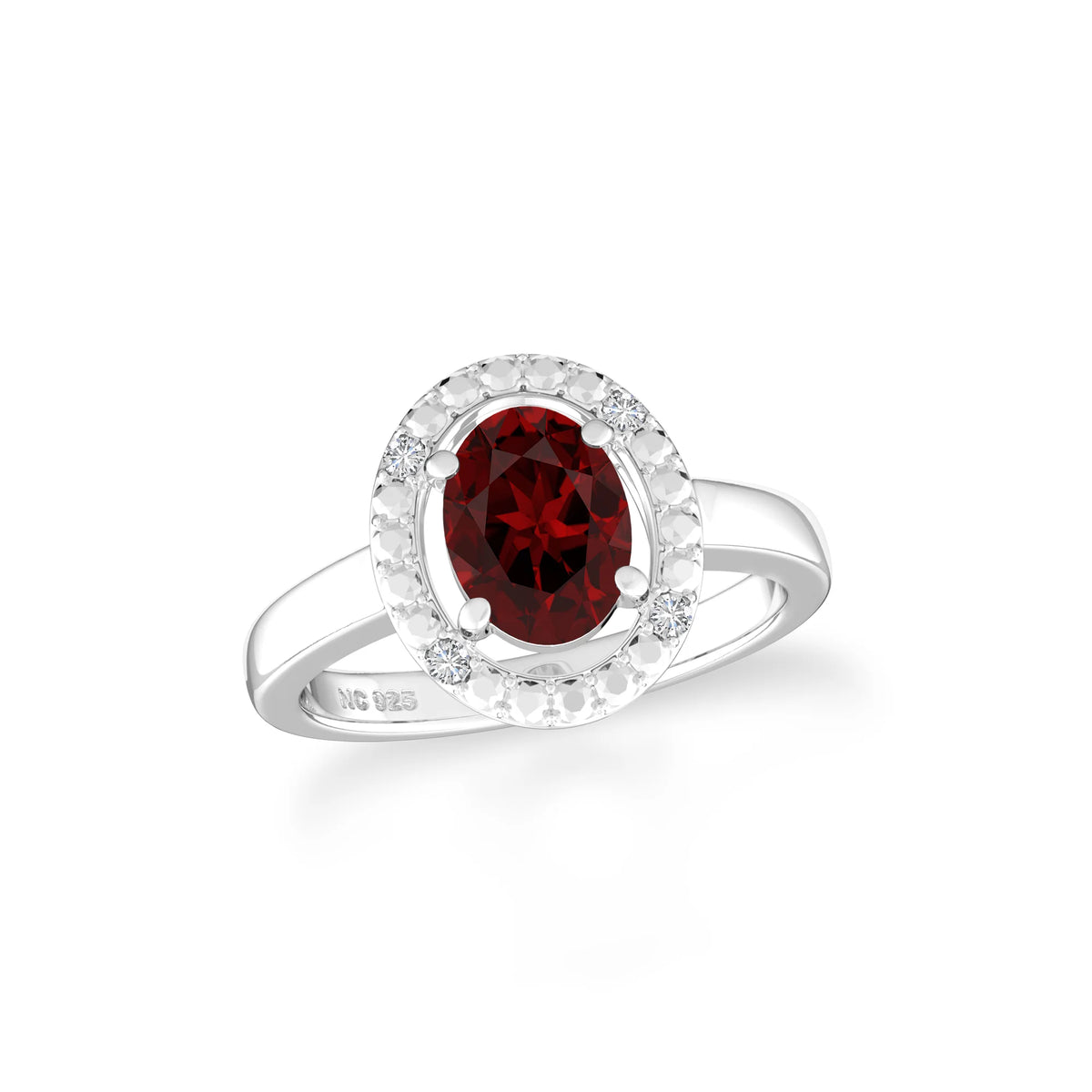 garnet prong-set ring