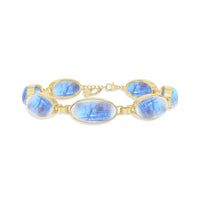 rainbow moonstone chain bracelet