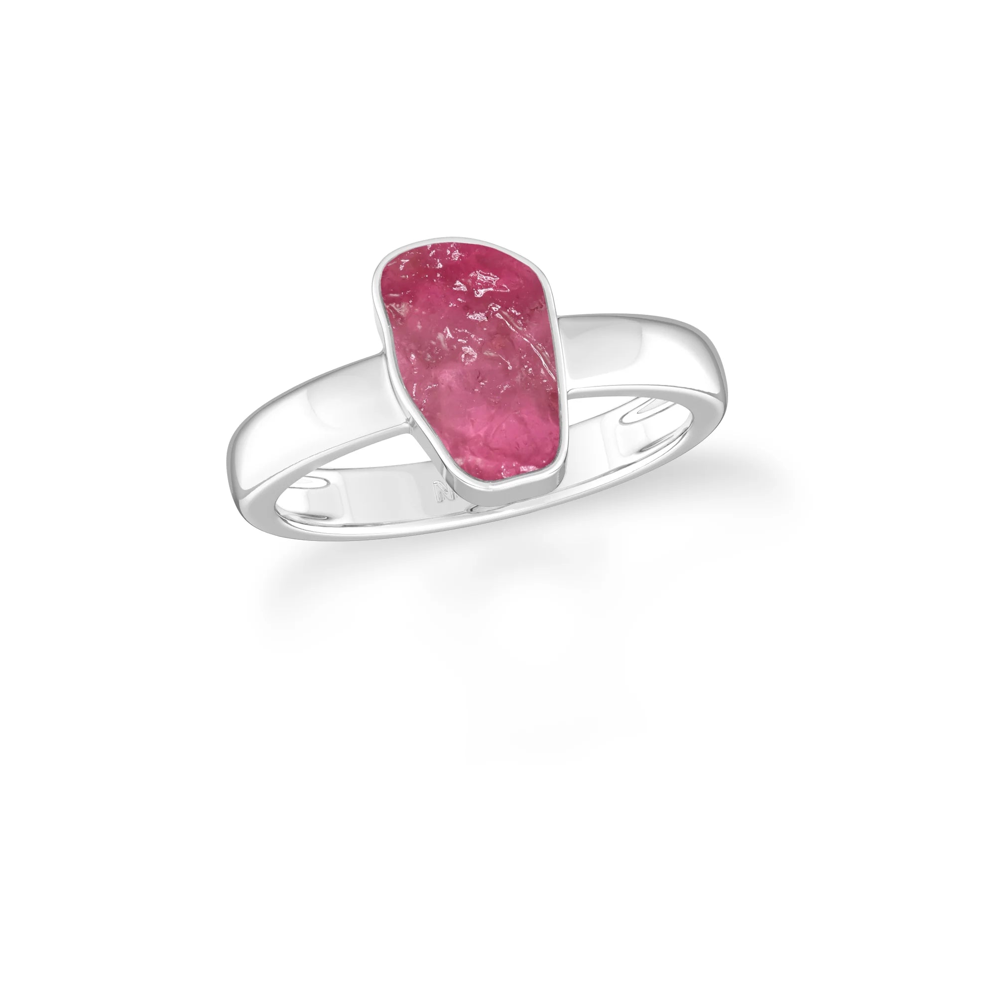 pink tourmaline bezel-set ring