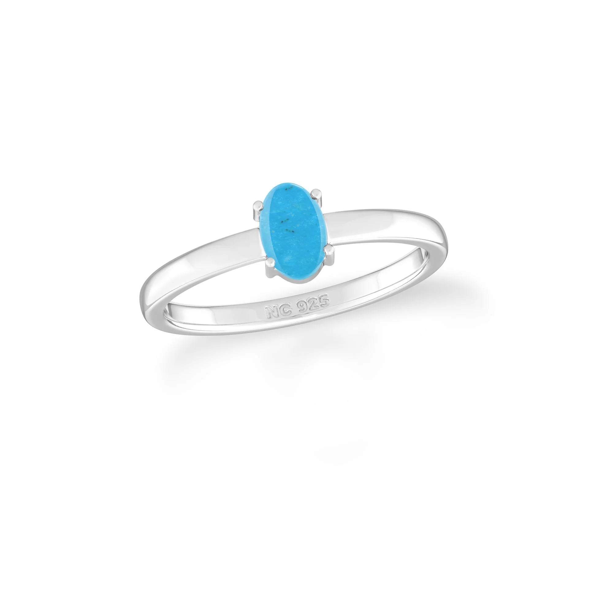 white topaz stackable prong-set ring