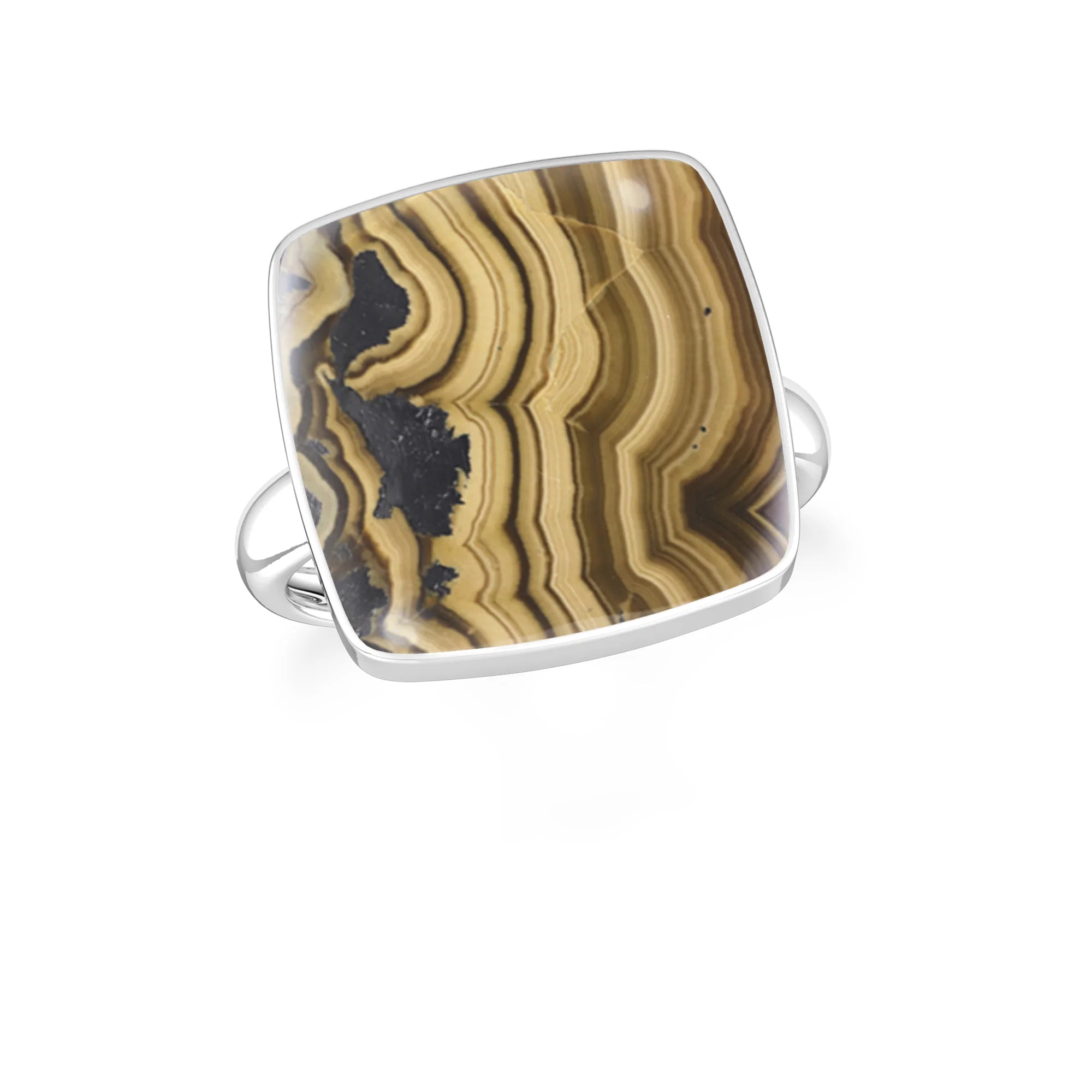 schalenblende bezel-set ring