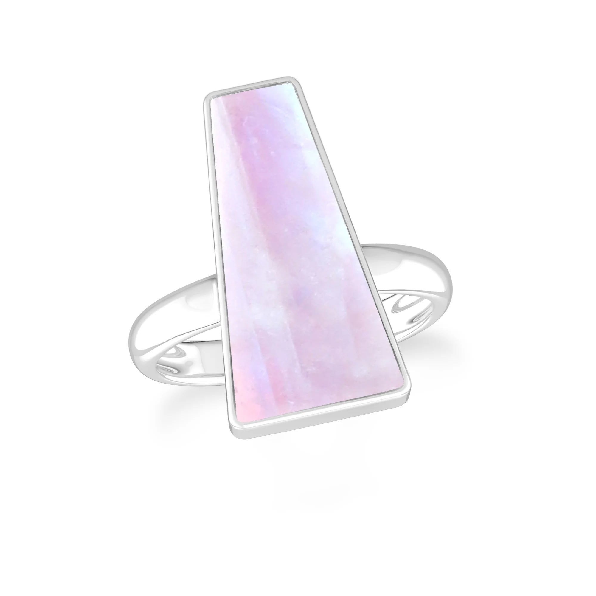 pink-moonstone bezel-set ring