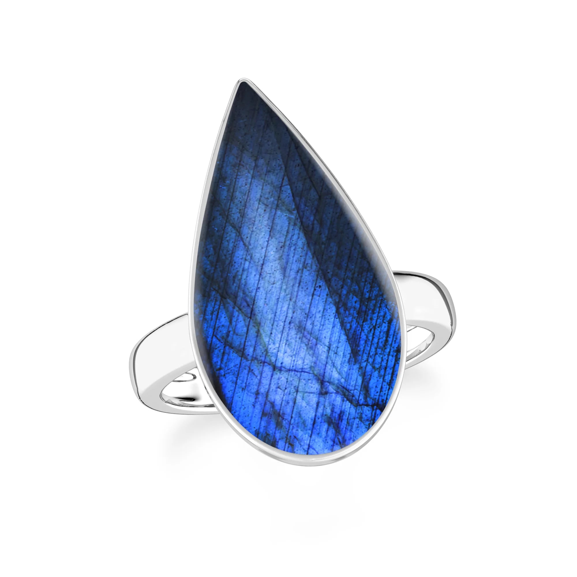 labradorite bezel-set ring