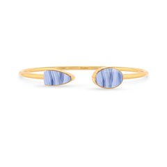blue lace agate cab bracelet