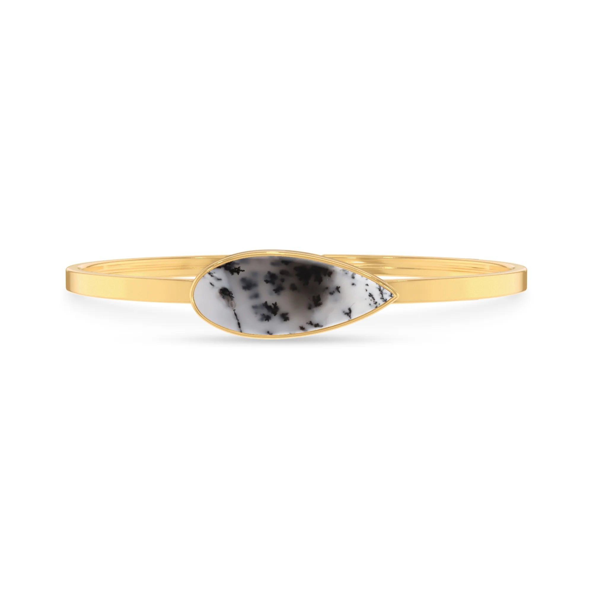 dendritic opal rough bracelet