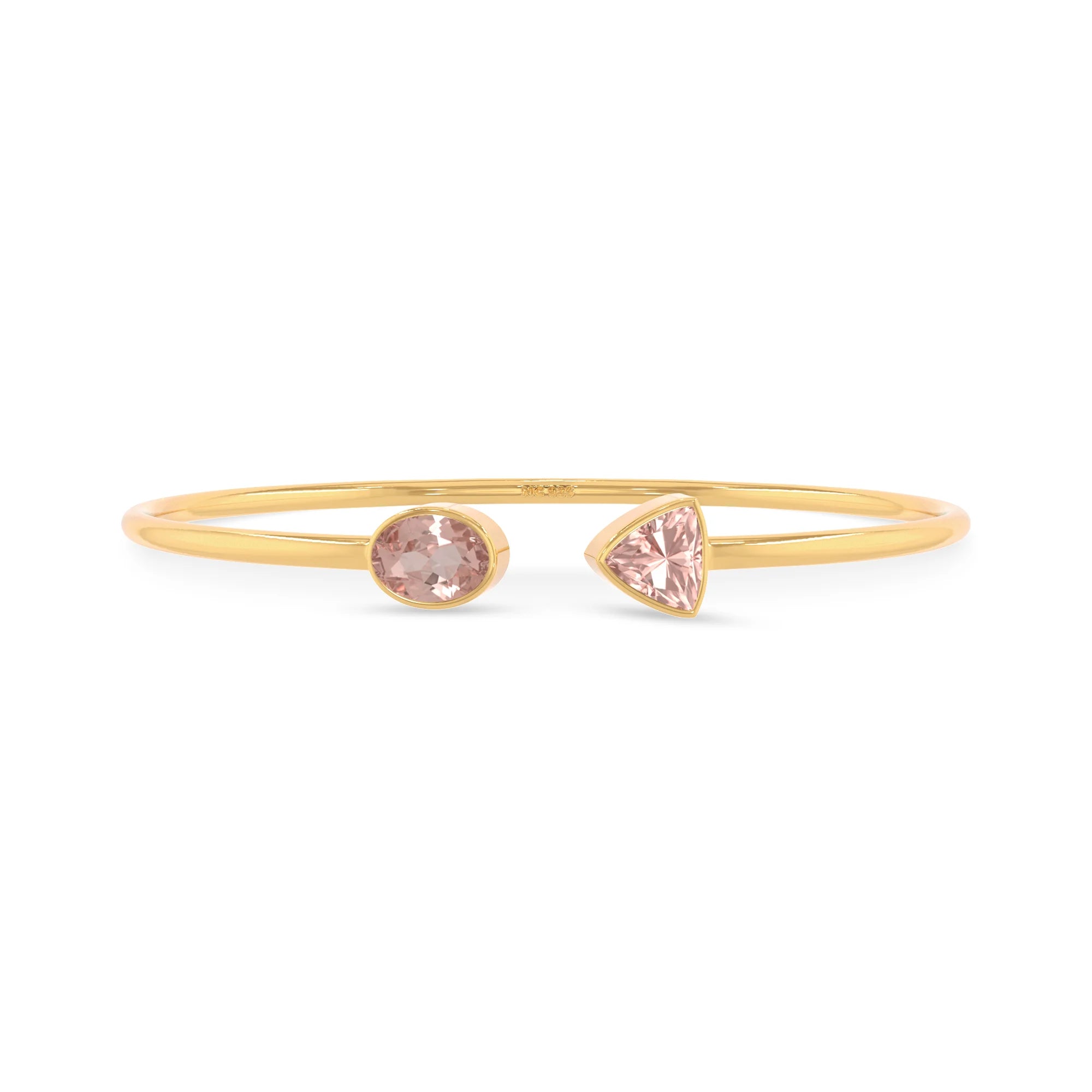 morganite cut bracelet