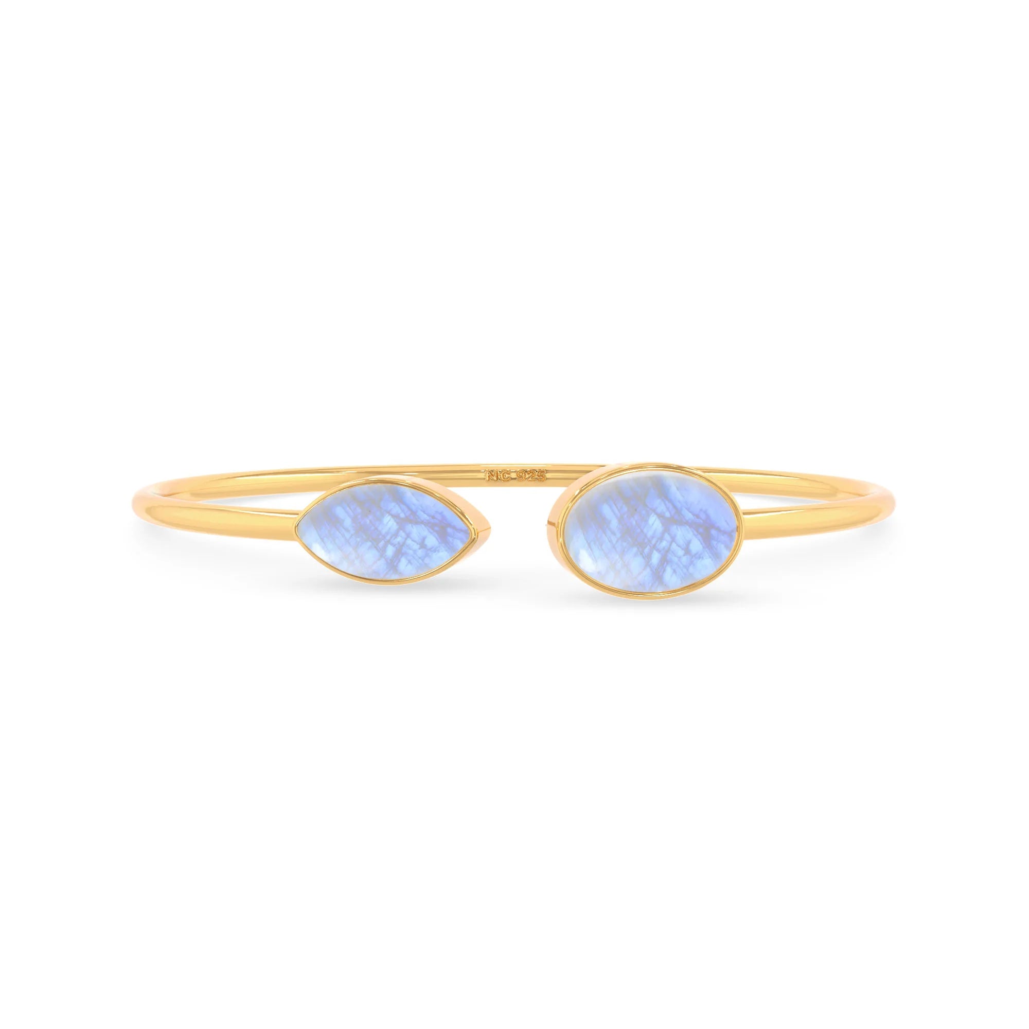 rainbow moonstone cab bracelet