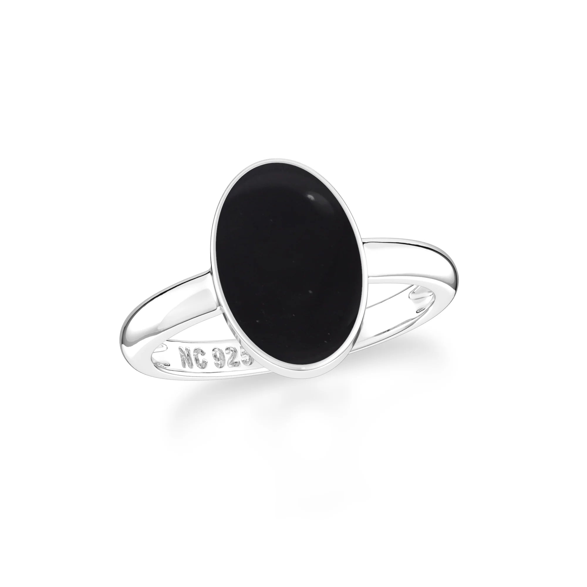 shungite bezel-set ring