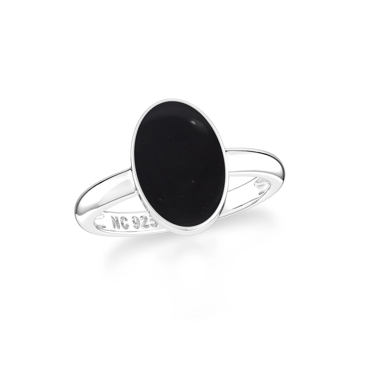shungite bezel-set ring