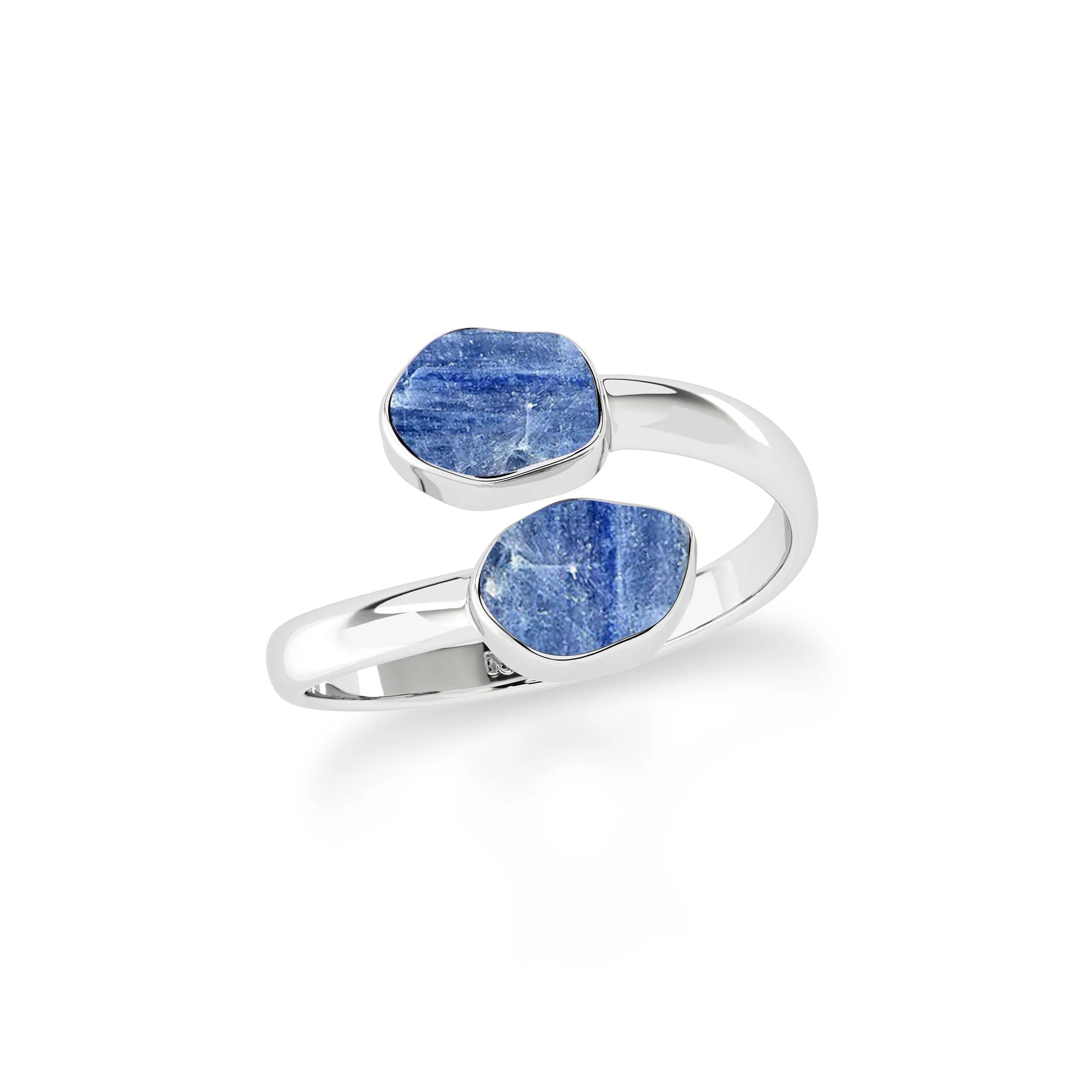kyanite stackable bezel-set ring