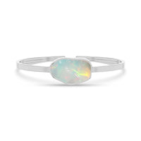 Natural Rough Ethiopian Opal Twister Bracelets for Women in Sterling Silver