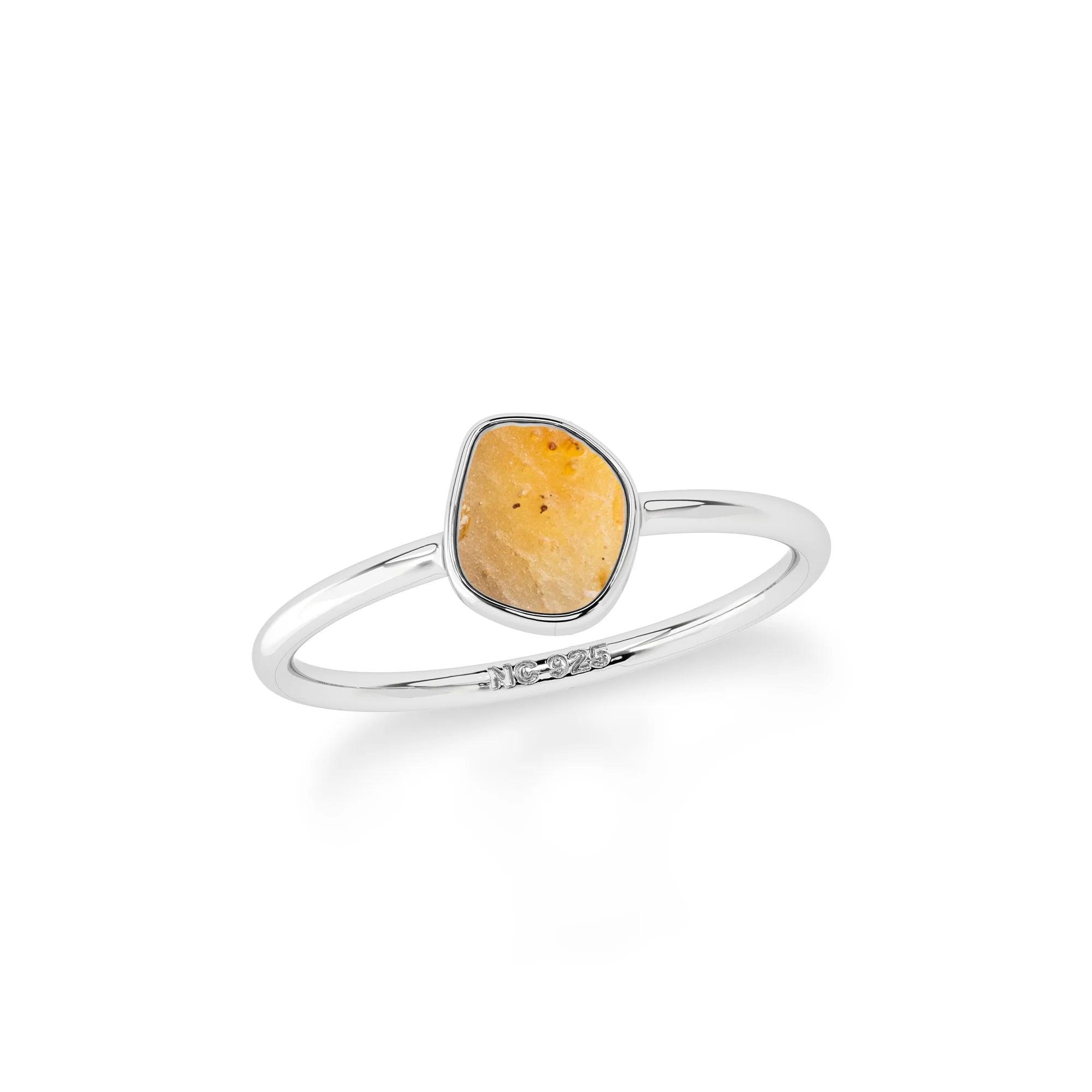 libyan stackable bezel-set ring