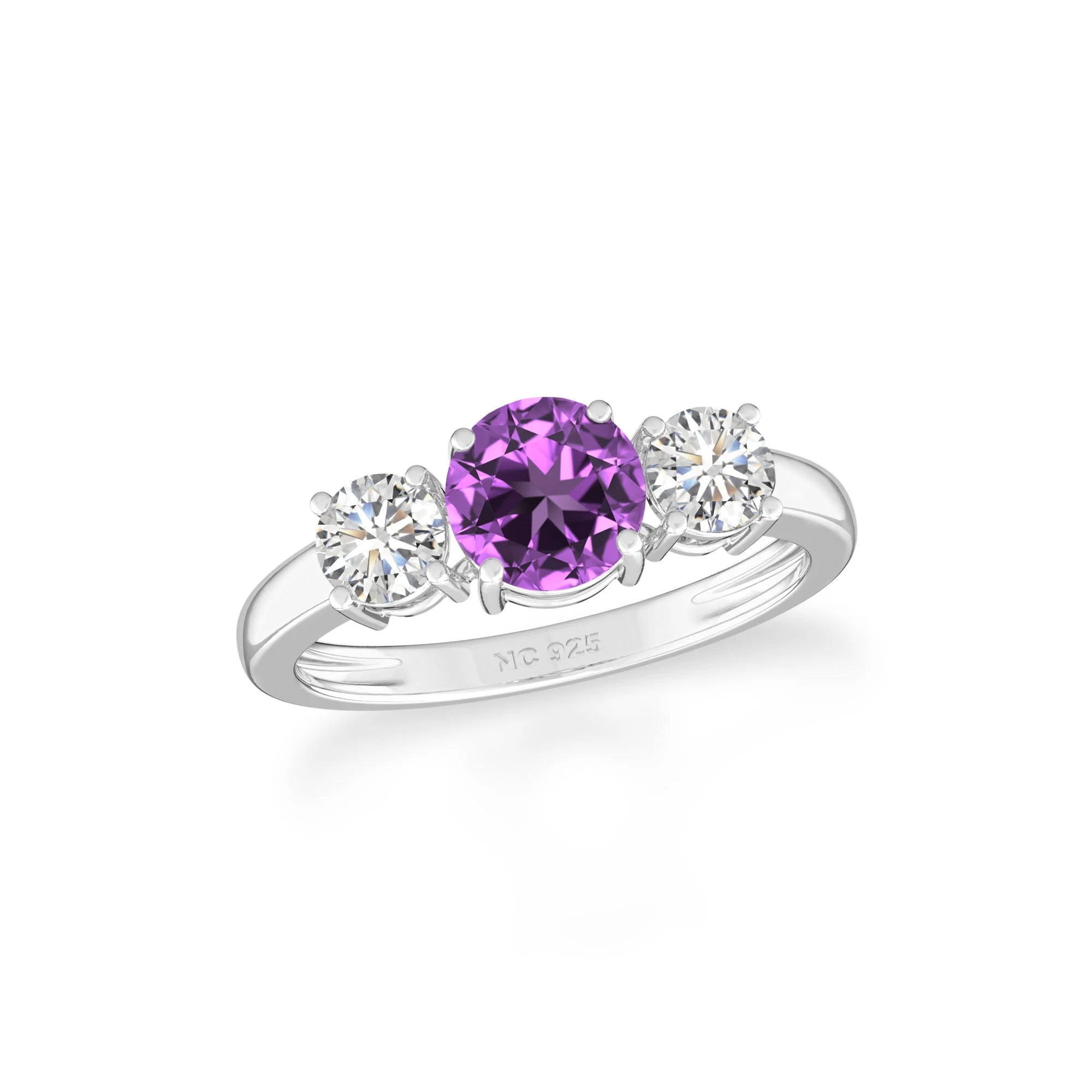 natural amethyst ring