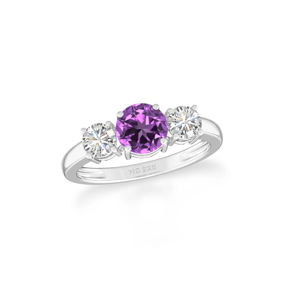 natural amethyst ring