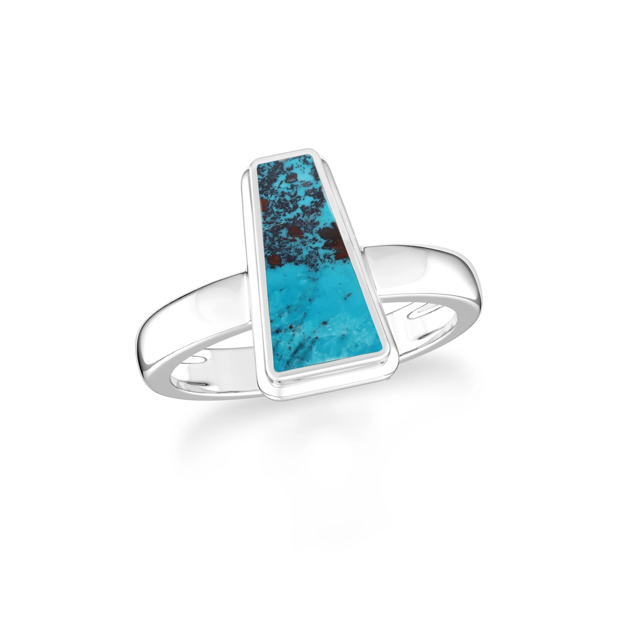 shattuckite bezel-set ring
