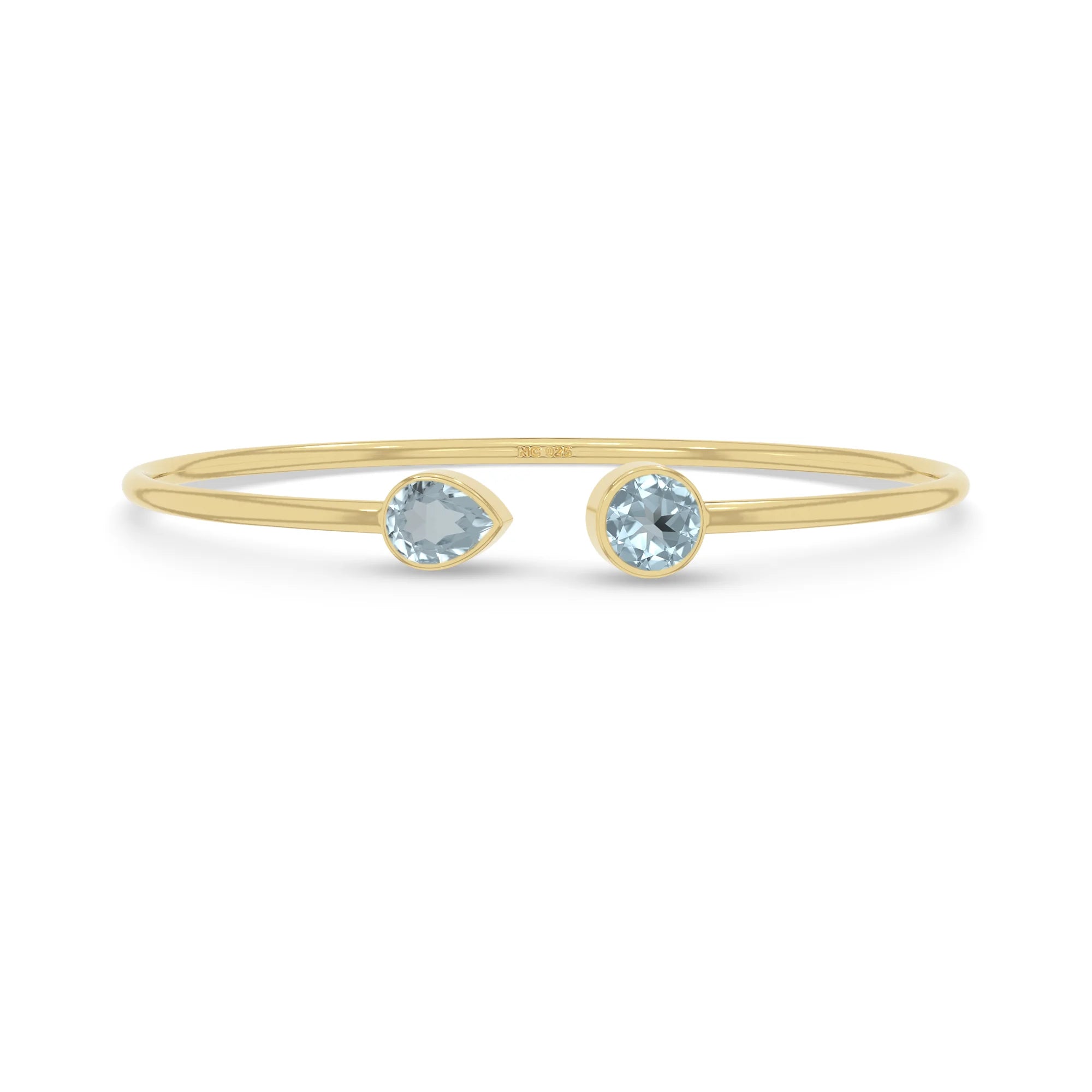 aquamarine cut bracelet