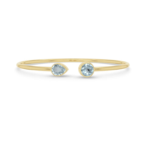 aquamarine cut bracelet