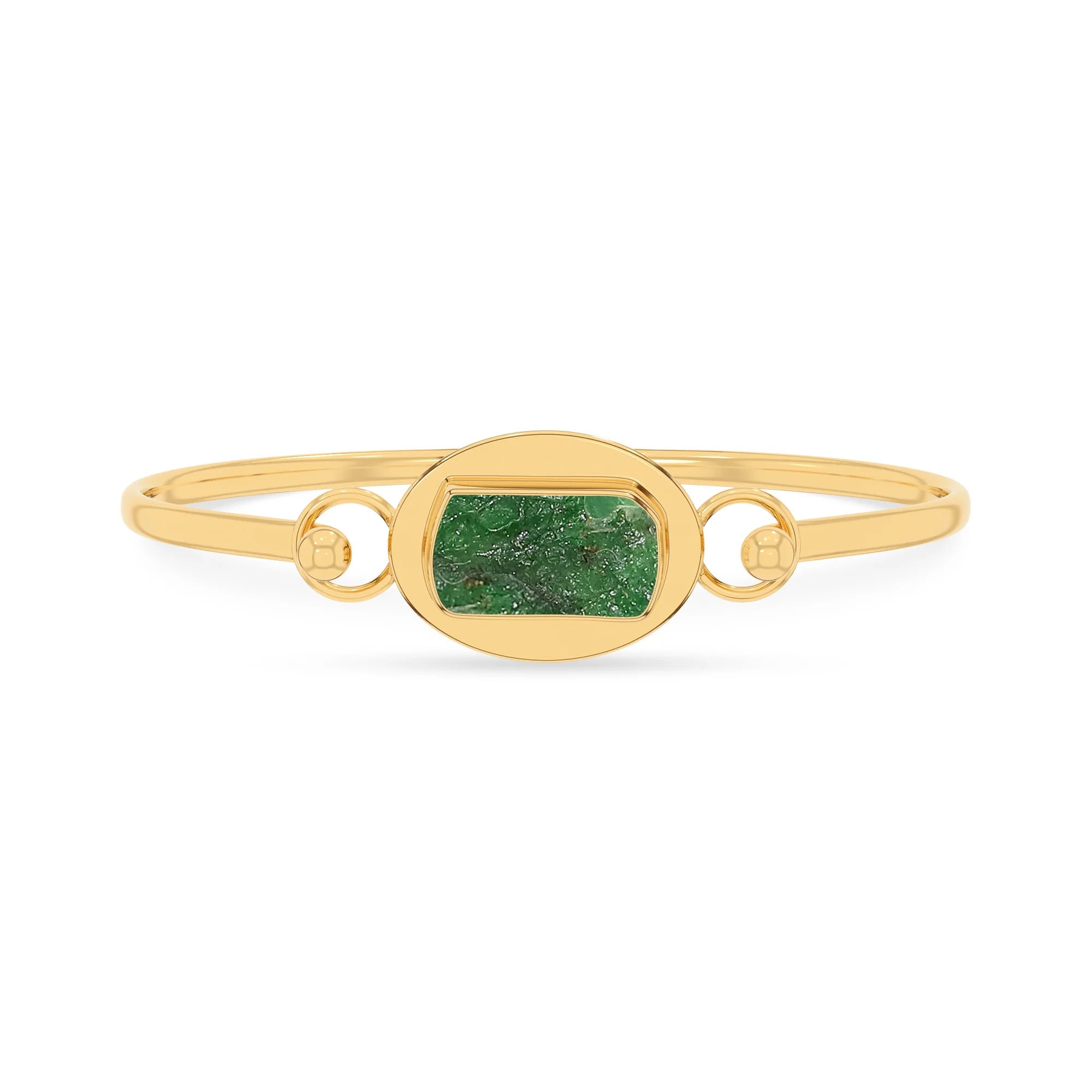 emerald rough bracelet