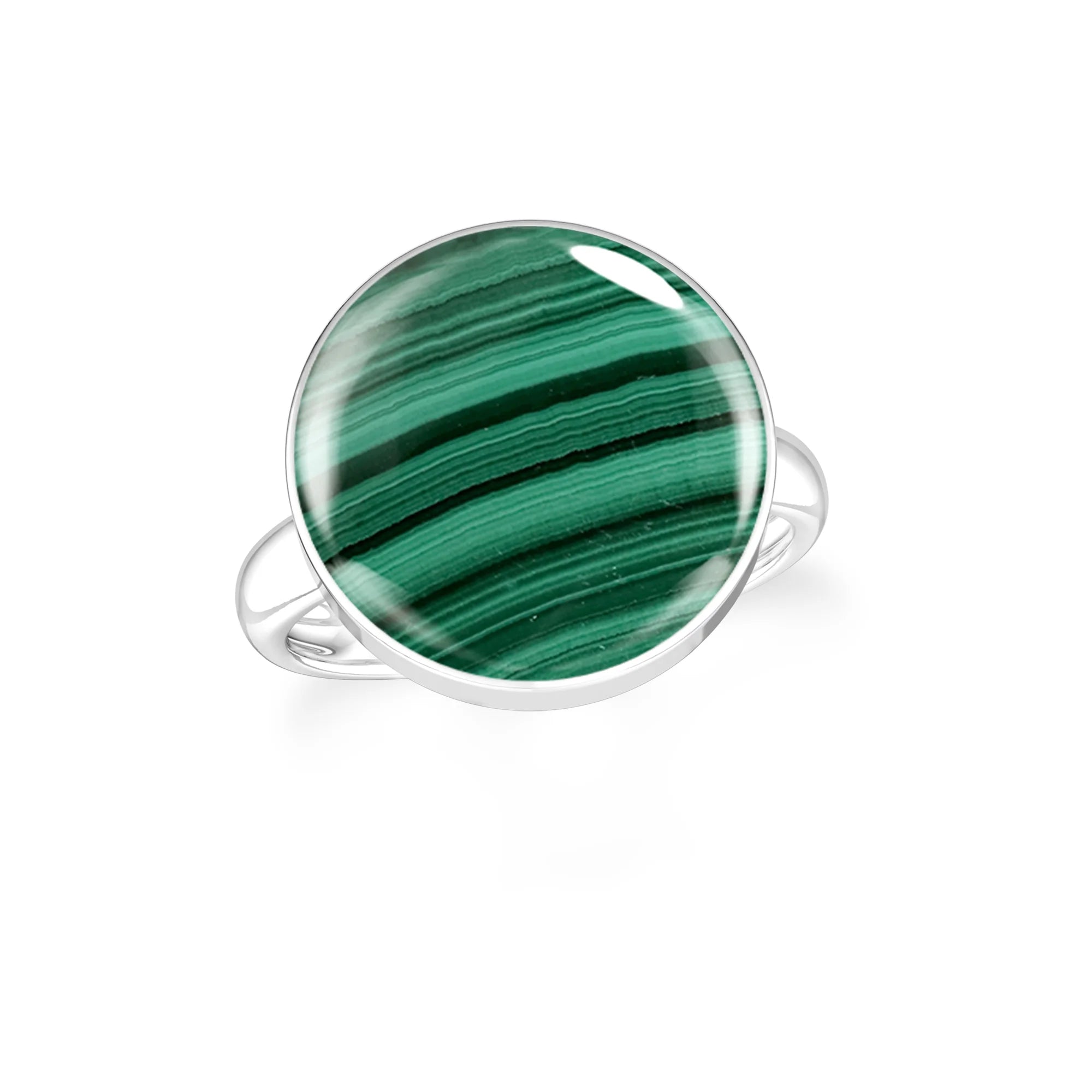 malachite bezel-set ring