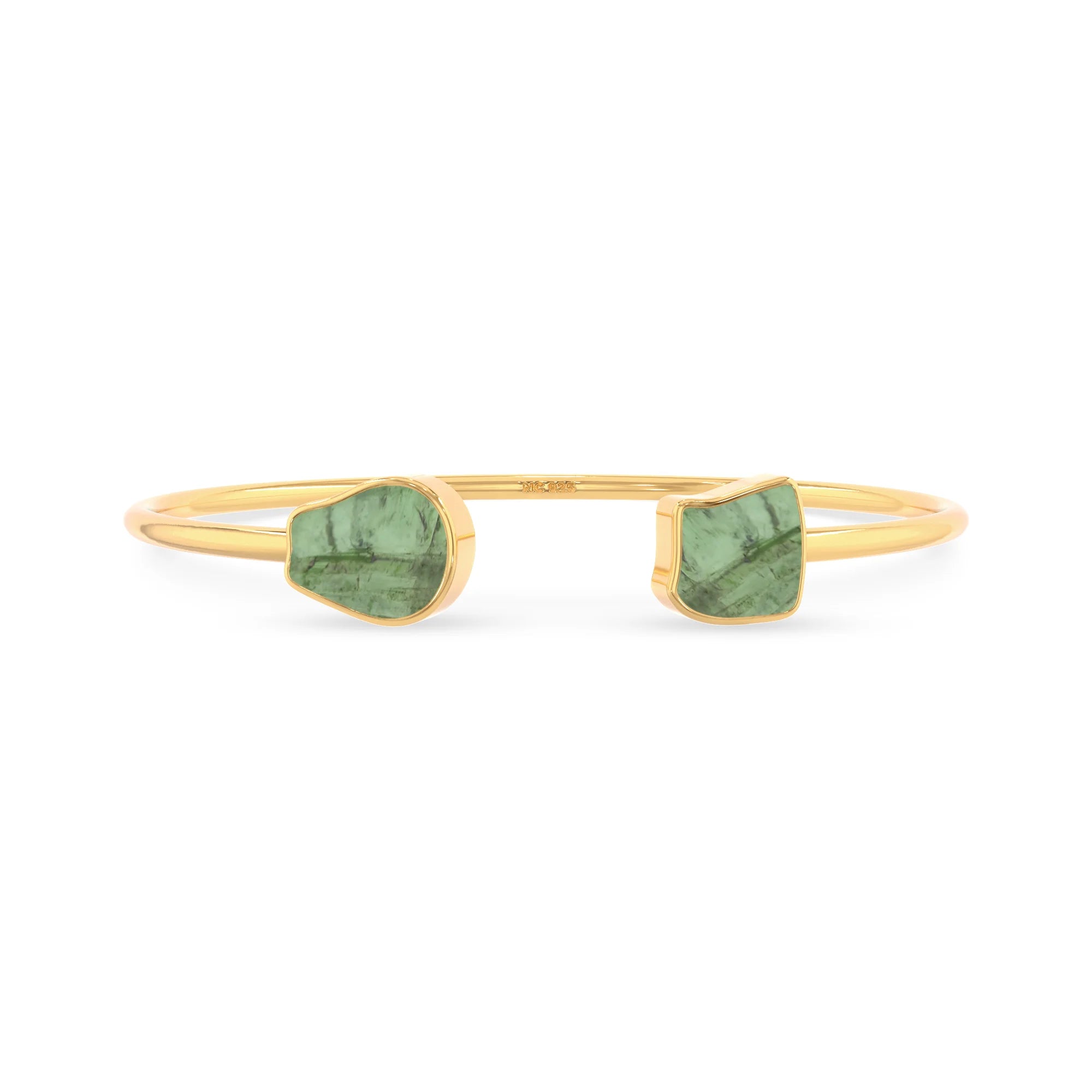 green tourmaline twister bracelet