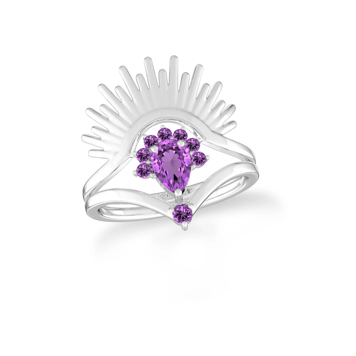 amethyst prong-set ring