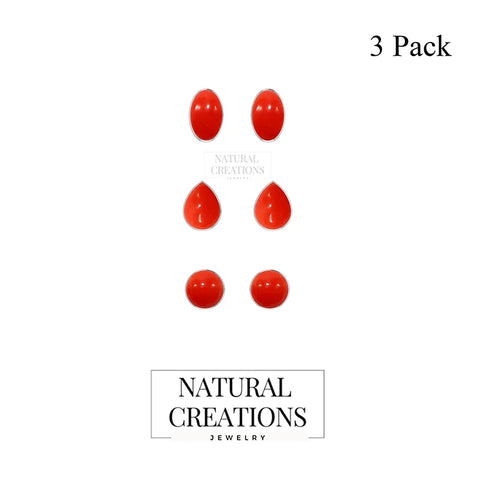 red coral earrings 