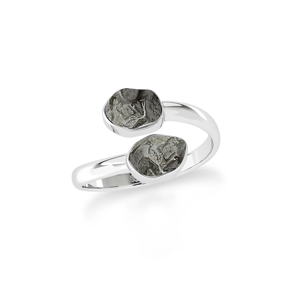 meteorite bezel-set ring