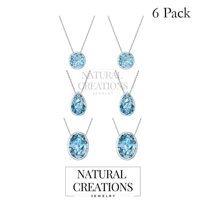 swiss blue topaz pendant