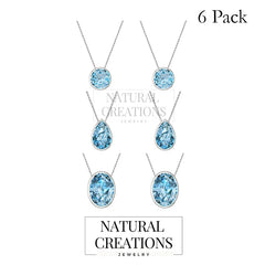 swiss blue topaz pendant