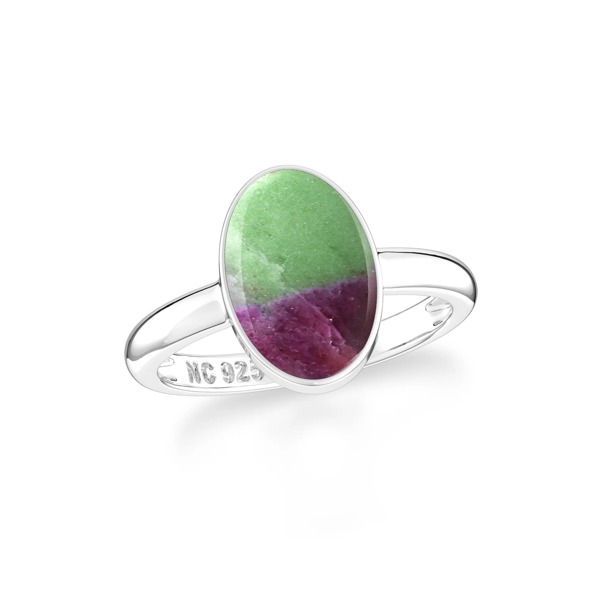 rose quartz bezel-set ring