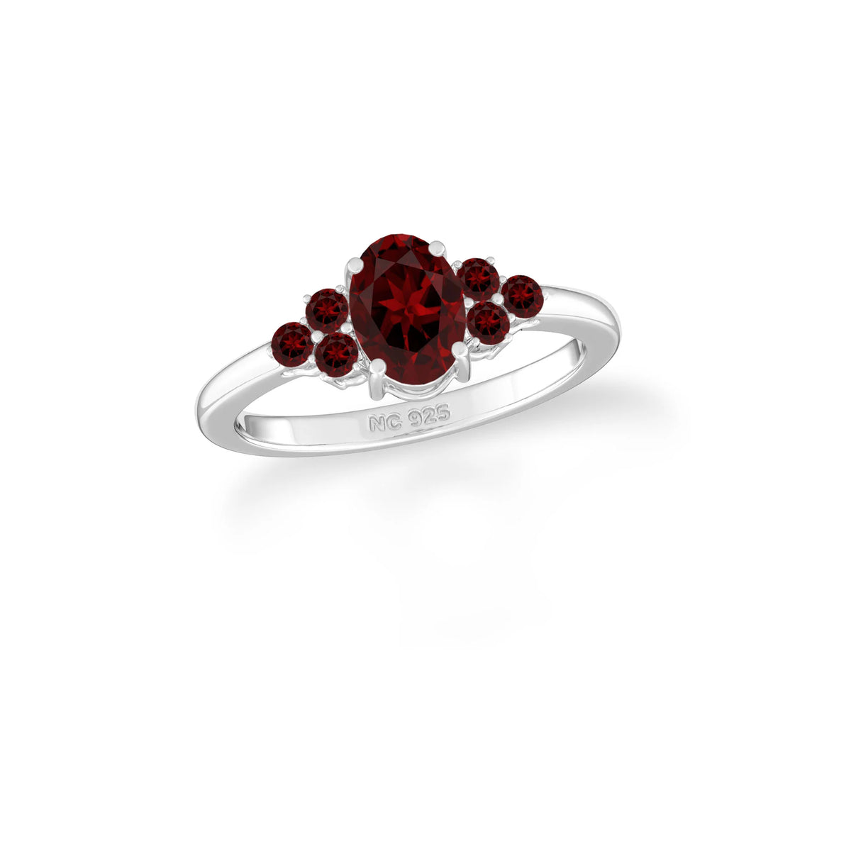 garnet prong-set ring