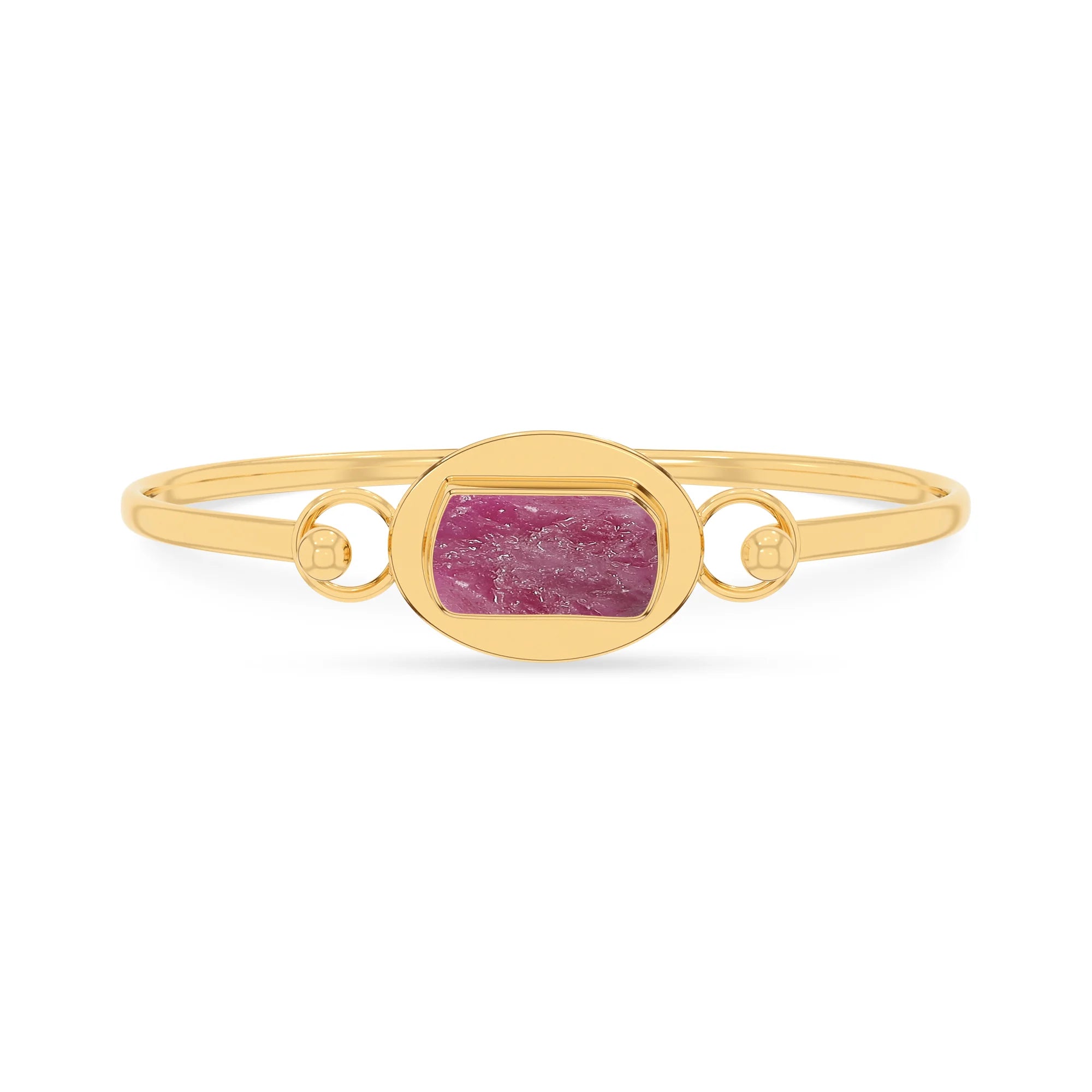 ruby rough bracelet