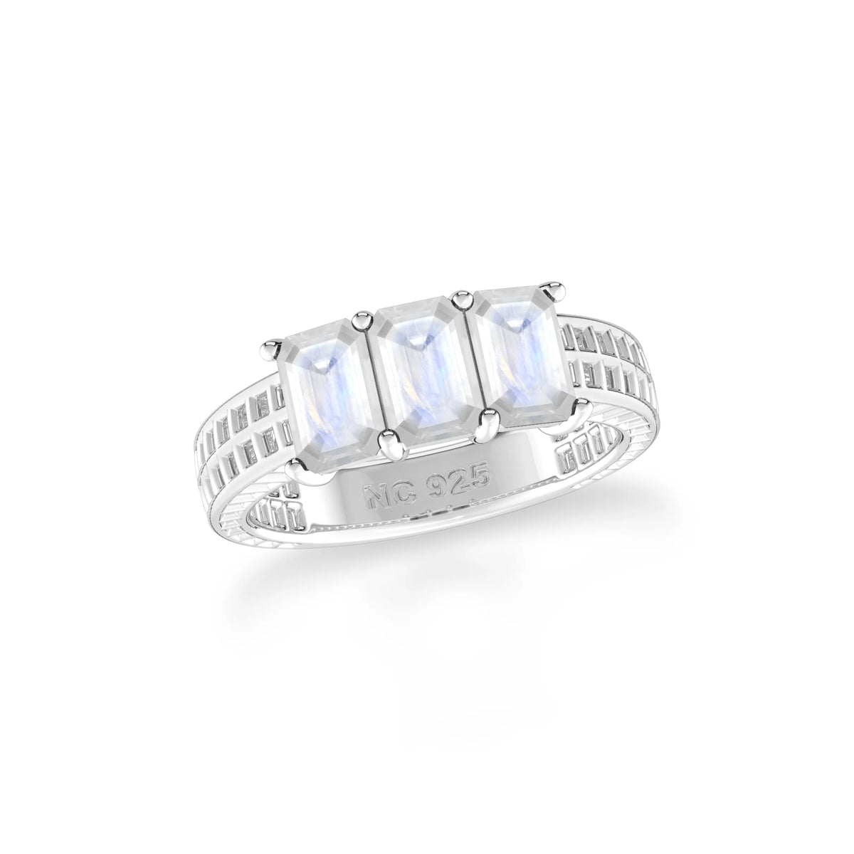 rainbow-moonstone prong-set ring