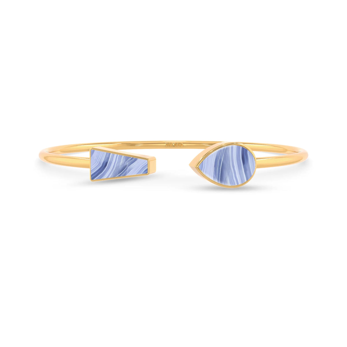 blue lace agate cab bracelet