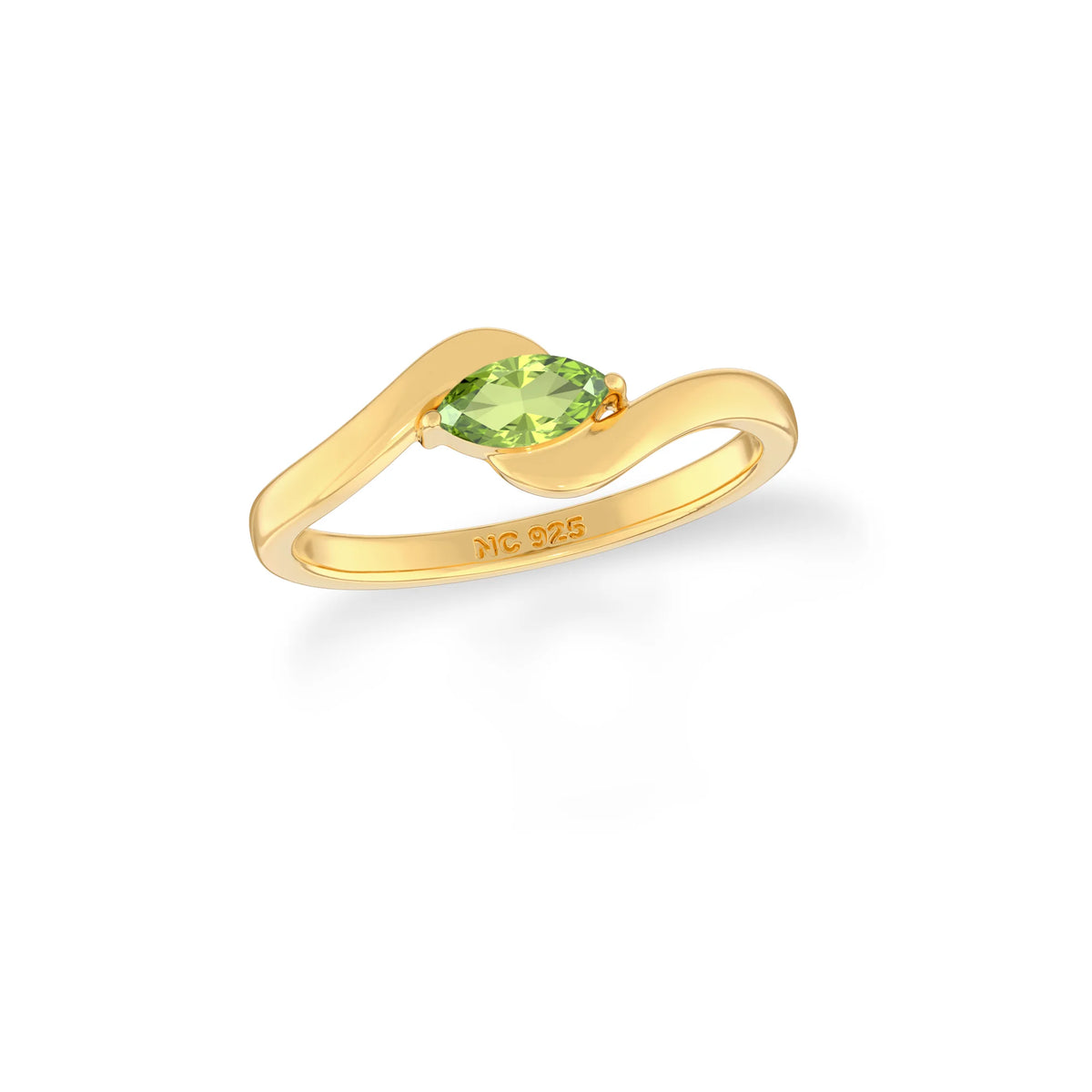 peridot prong-set ring