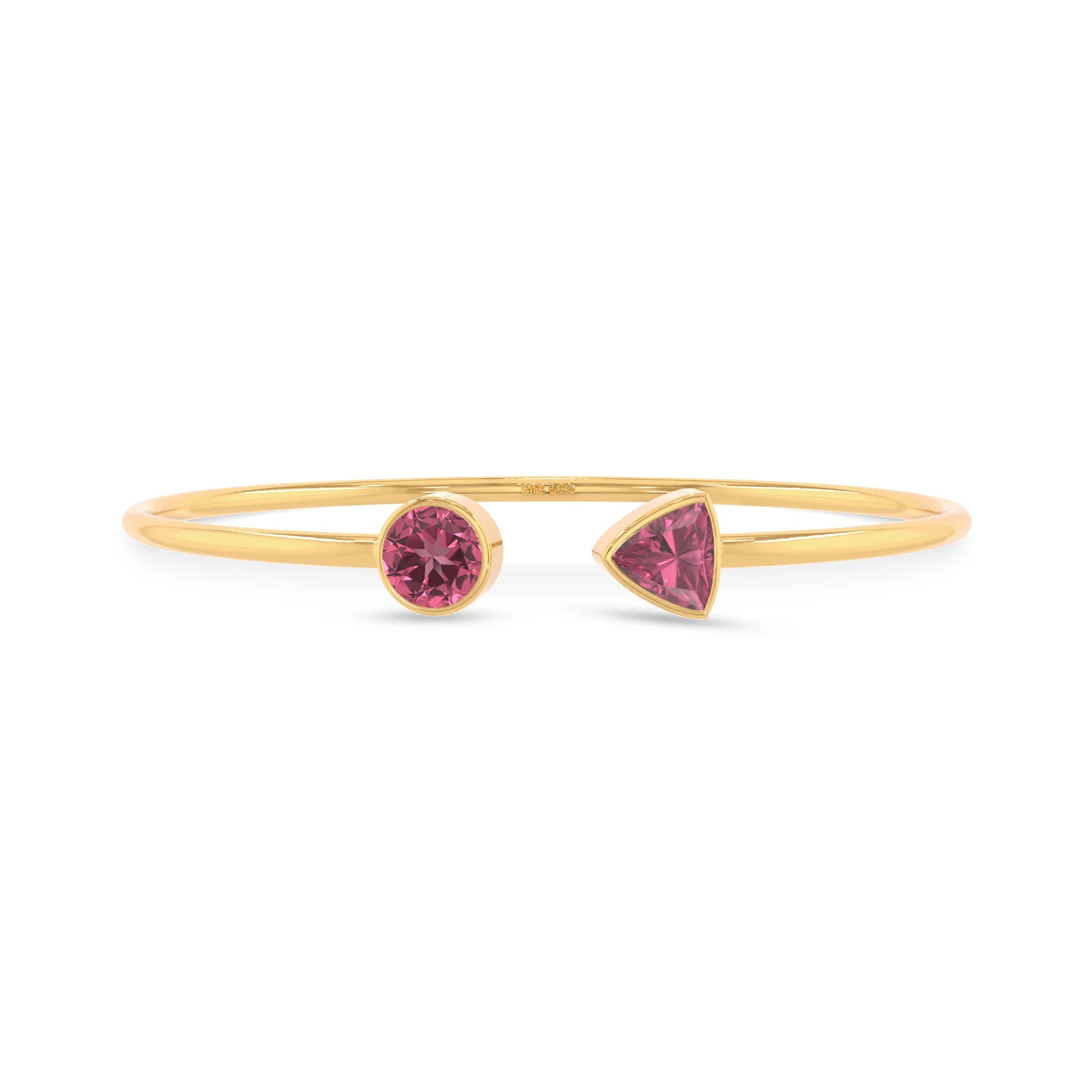 pink tourmaline cut bracelet