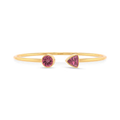 pink tourmaline cut bracelet