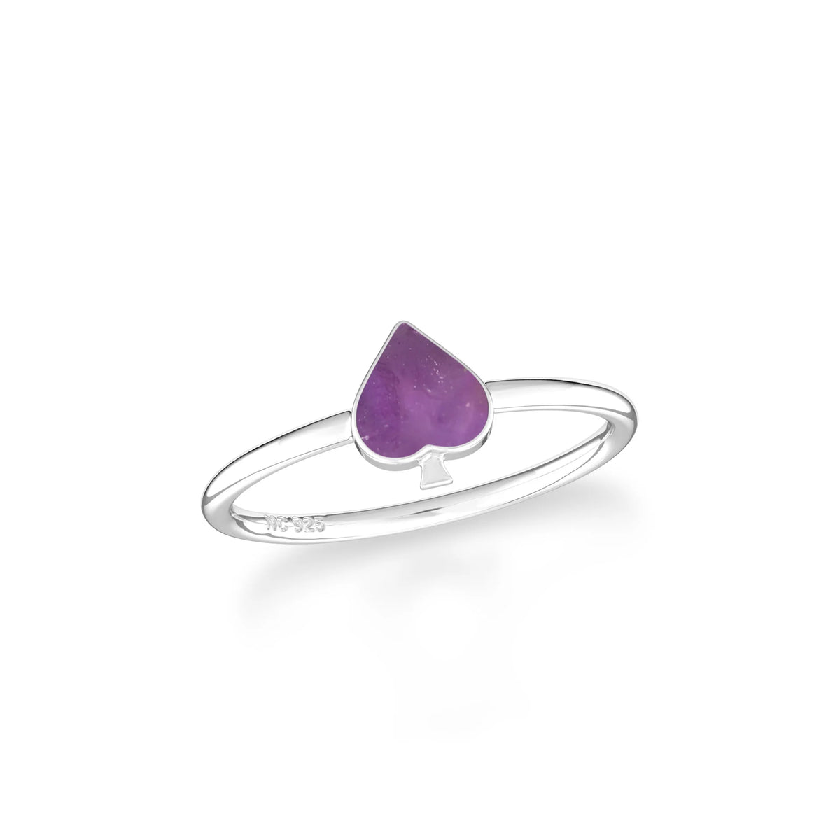 amethyst stackable bezel-set ring