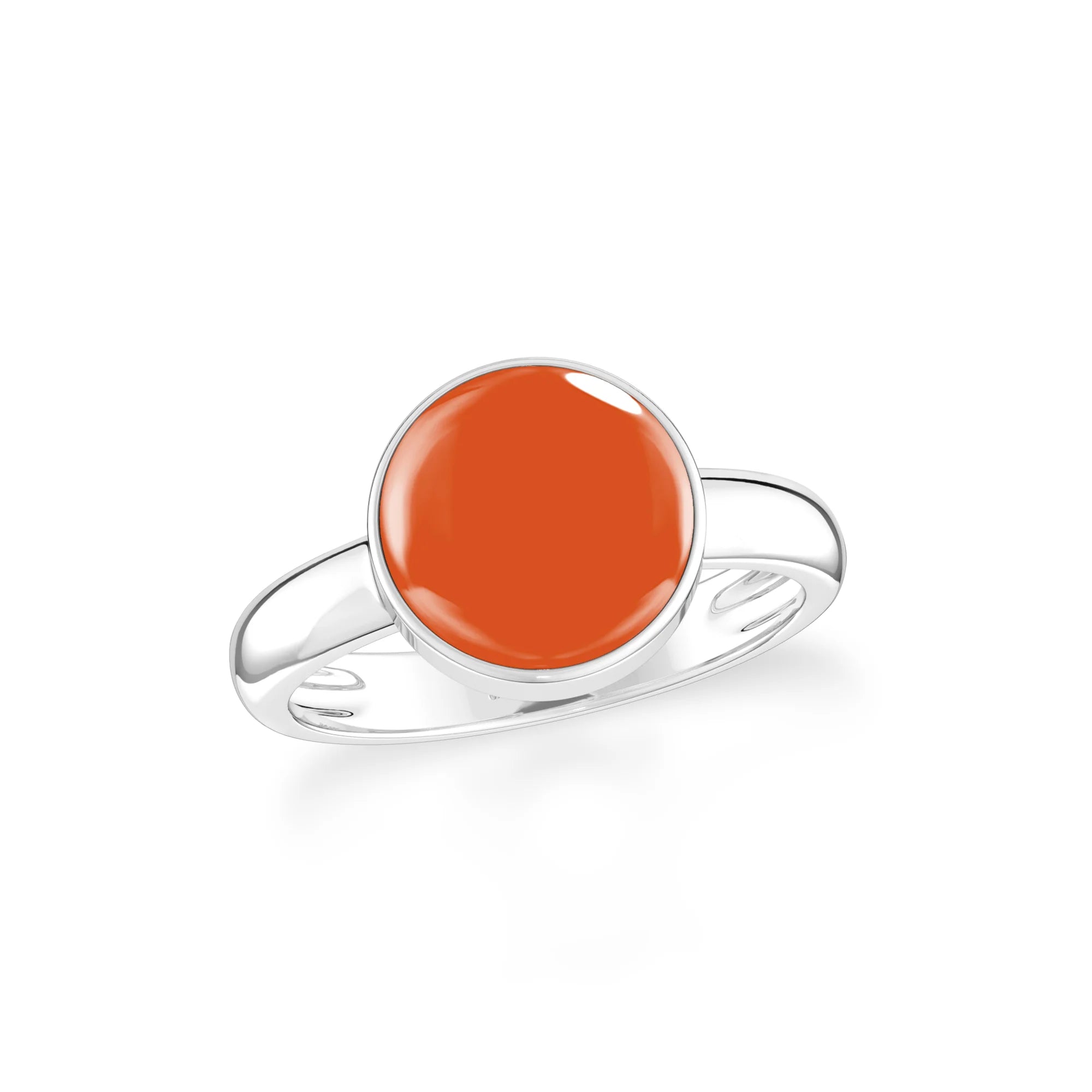 carnelian bezel-set ring