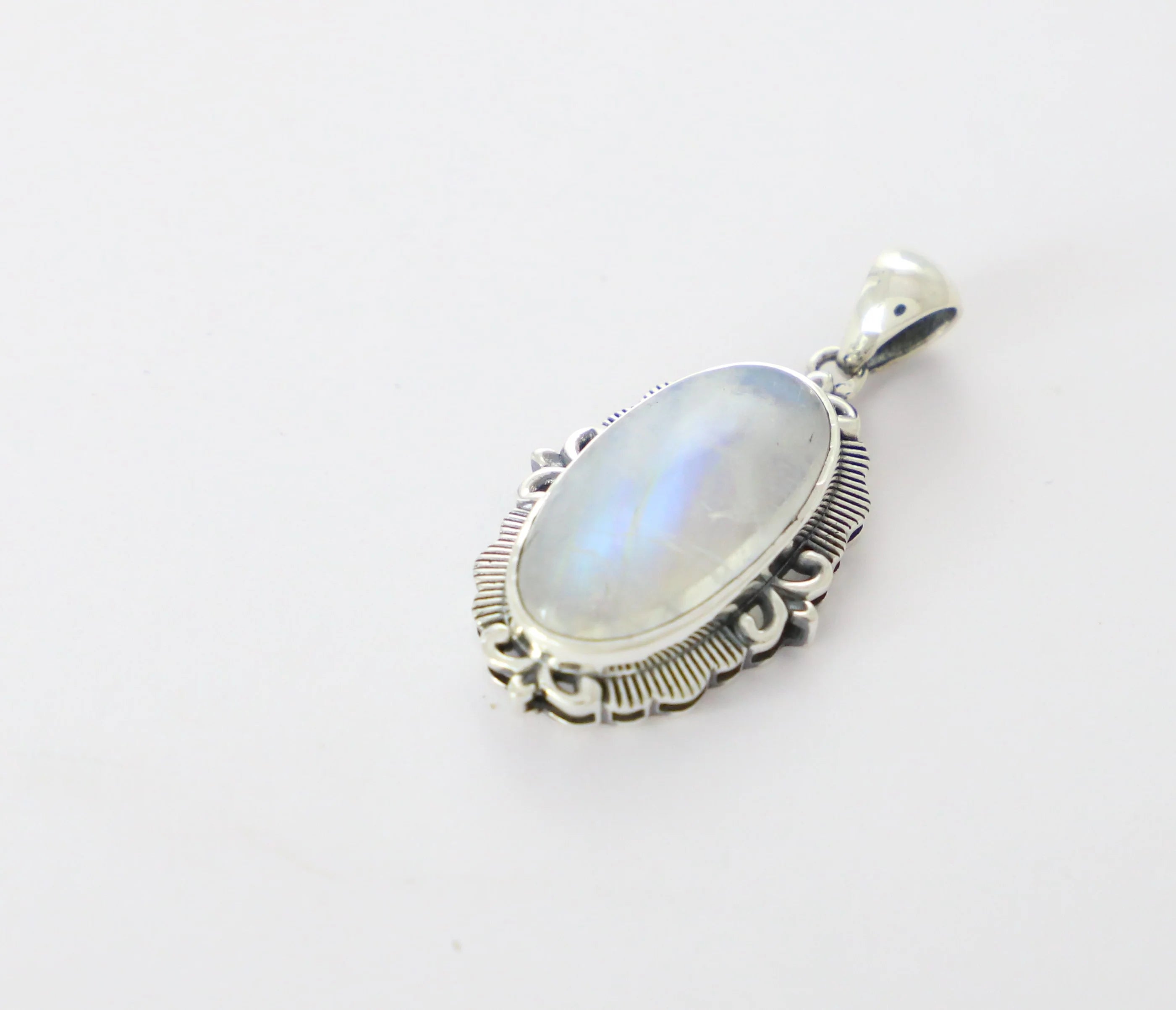 rainbow moonstone pendant