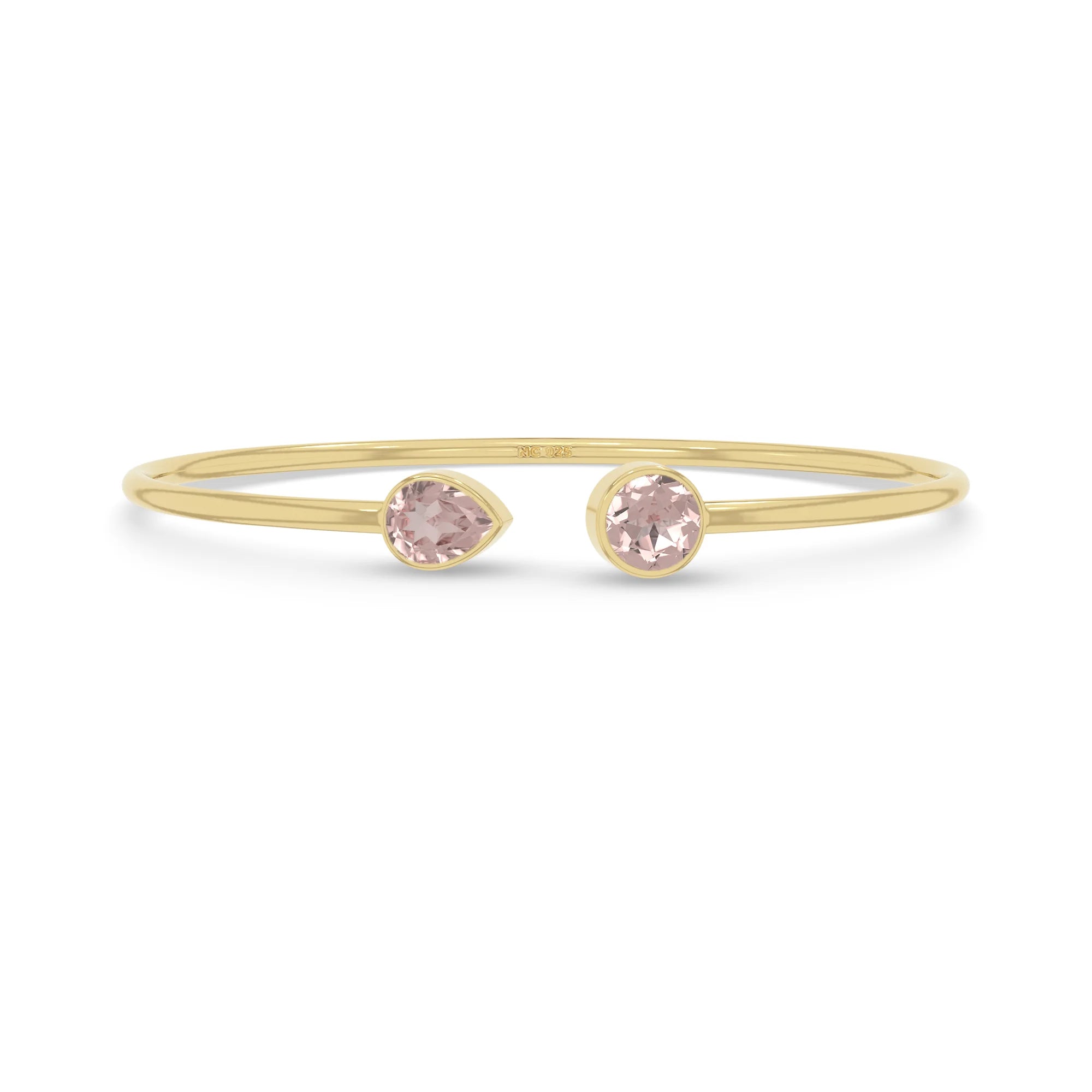rose quartz cut bracelet