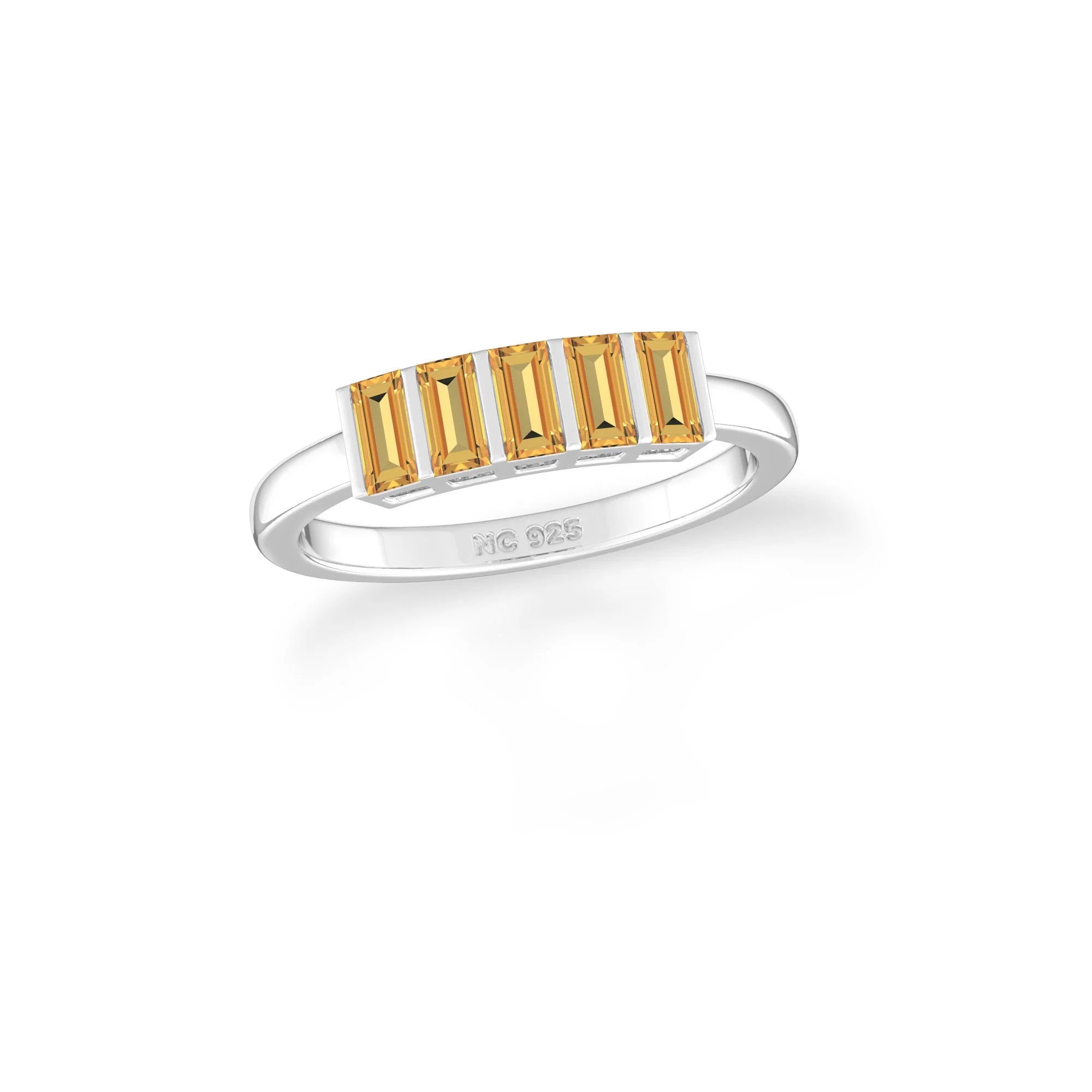 citrine bezel-set ring