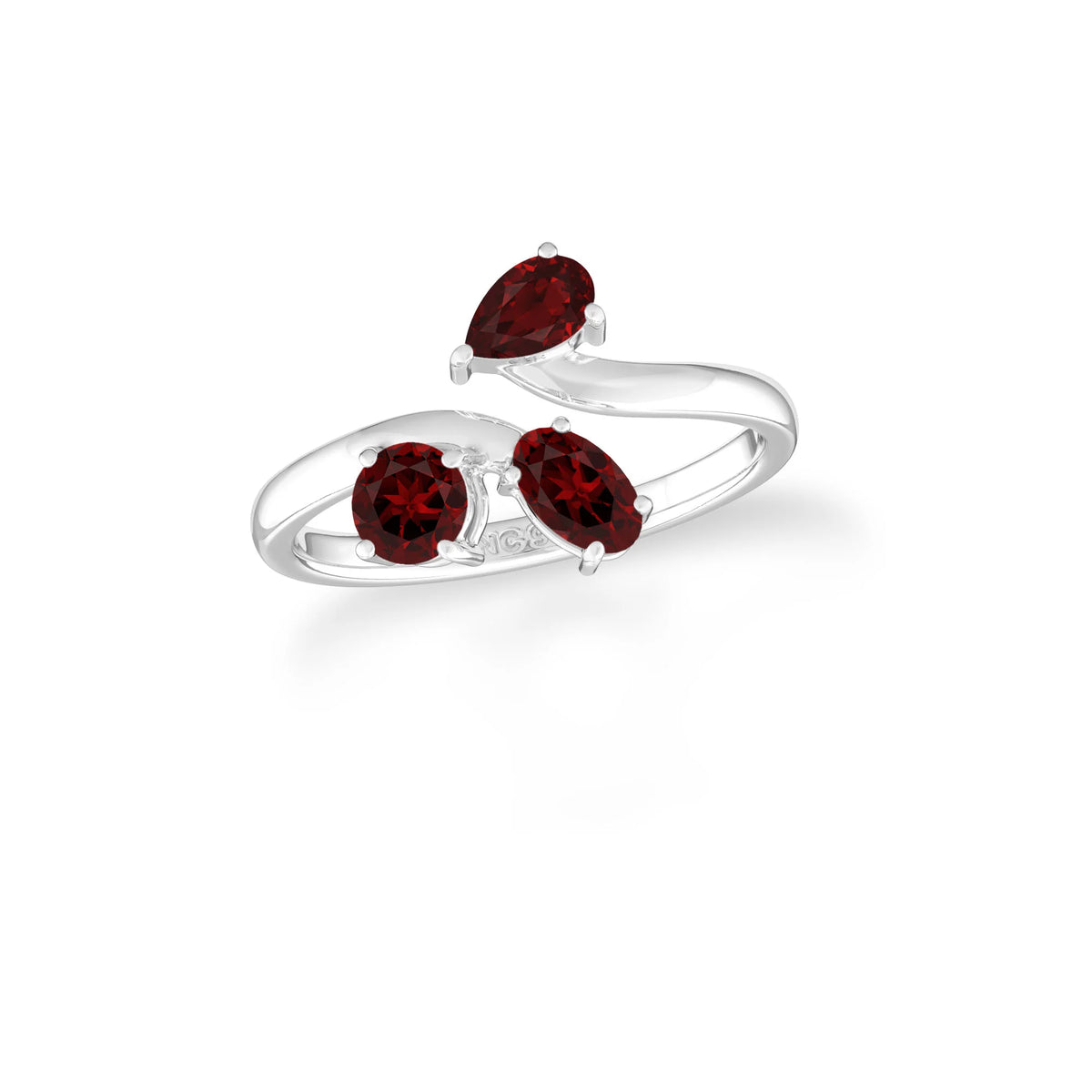 garnet prong-set ring