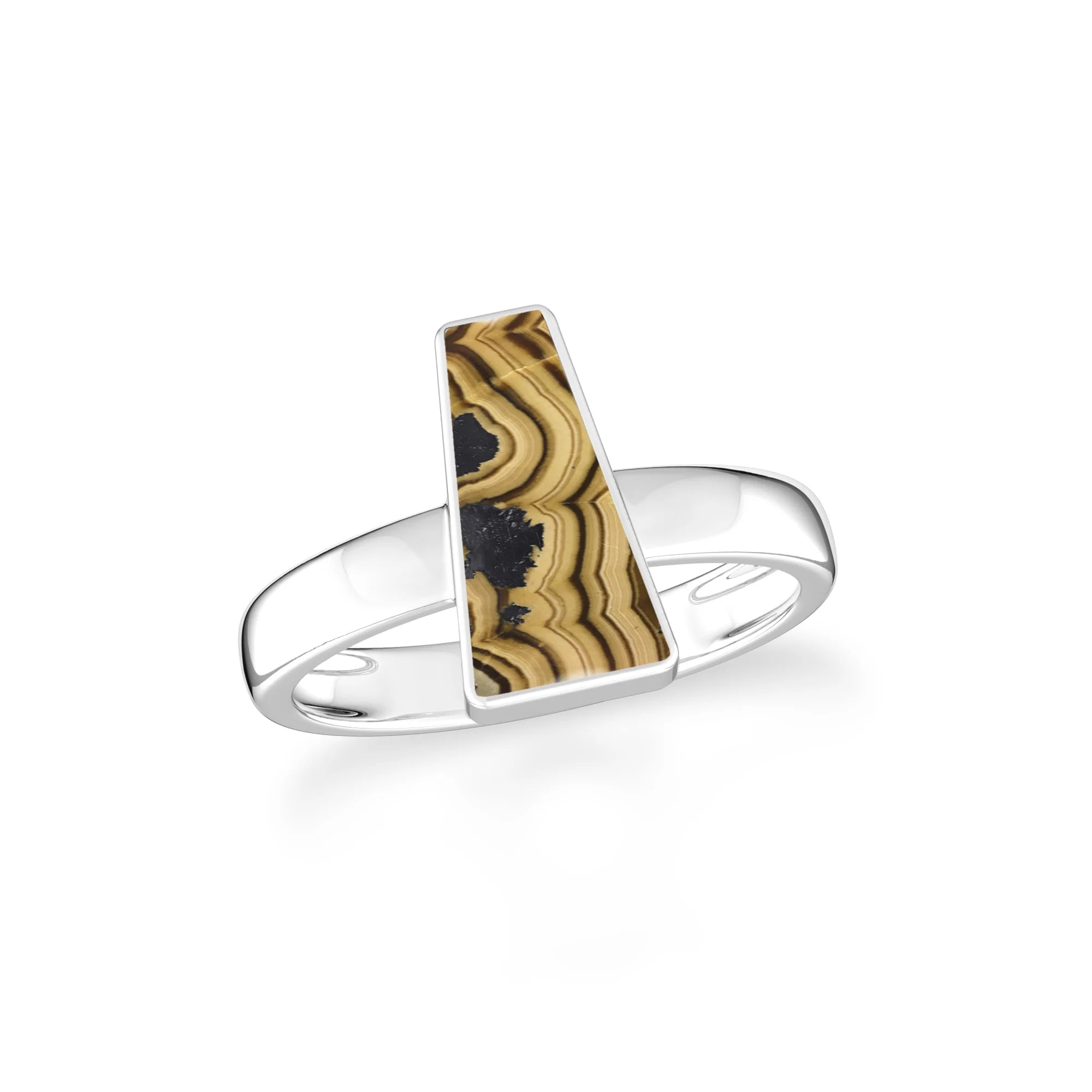 schalenblende bezel-set ring